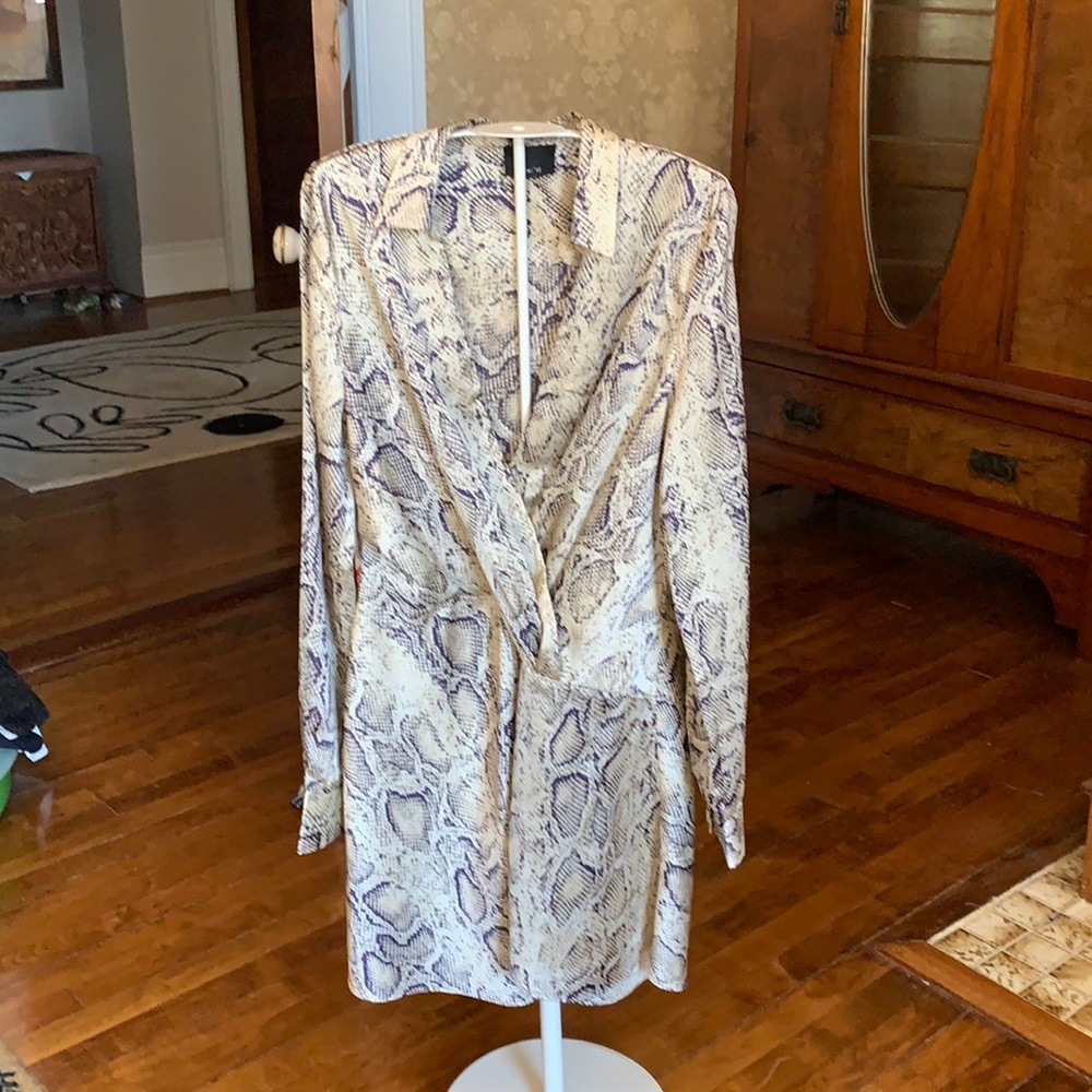 Lumiere  for Anthropologie  python half‎ wrap dress. NWOT.
